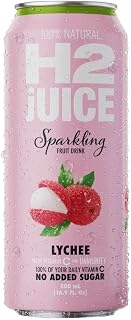 H2 JUICE Sparkling Lychee Beverage, 500ml Bottle, Vietnamese Origin