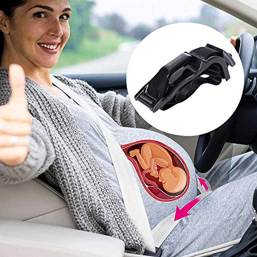 LucBuy Pregnancy Seat Belt Adjuster, Maternity Car Bump Seat Belt Clips,Safety & Comfort