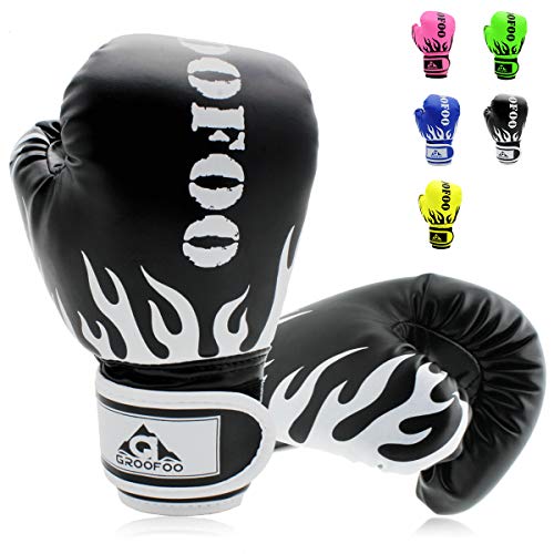Kids Boxing Gloves 4oz Punching Gloves for Kids 3-6 Traning Gloves for Punching Bag Kickboxing Sparring Muay Thai MMA Fight Gloves - Black Kids Boxing Gloves 4oz Punching Gloves for Kids 3-6 Traning Gloves for Punching Bag Kickboxing Sparring Muay Thai MMA Fight Gloves - Black