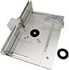 Router Table Insert Plate Aluminum Alloy Wood Milling Flip Board Trimming Machine Engraving Auxiliary Tool with Miter Gauge Table Saw Woodworking Benches Silver, 3PCS