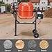 Specraft 4.9 Cu.Ft. Electric Cement Mixer, 550W Portable Concrete Mixing Machine with 140L Drum, 110V Motor, 30RPM Rotation for Mortar, Stucco, and Feed