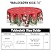 ABSOP Red Christmas Round Tablecloth 70 Inch Xmas Snowman Pattern Circle Table Cloth Winter Snowflake Table Cover Washable Polyester Decorations for Home Kitchen Dinning Party