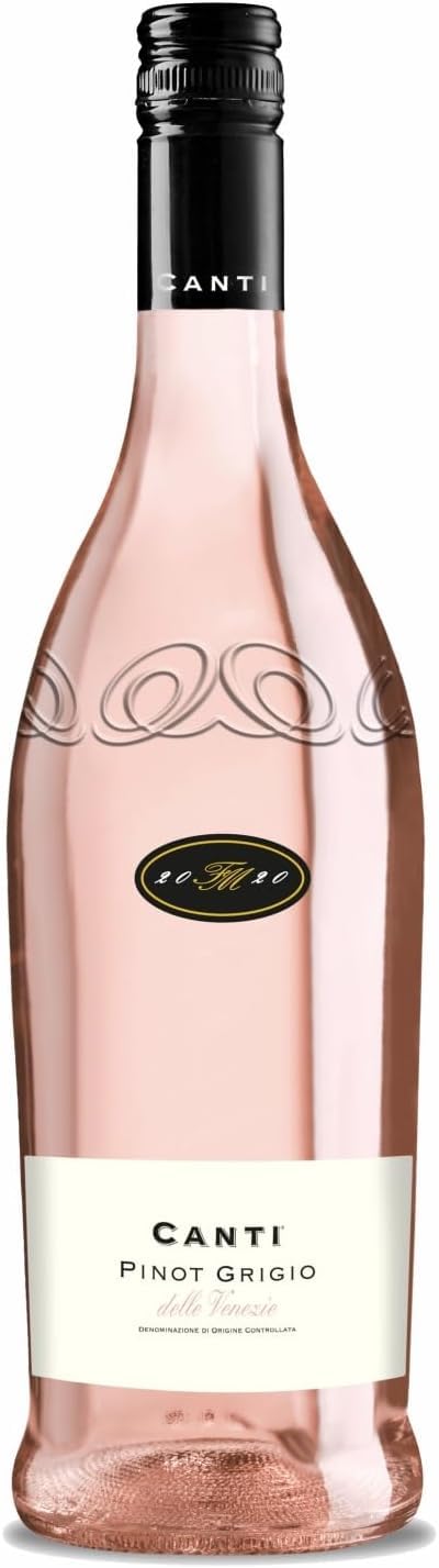 Canti - Pinot Grigio delle Venezie D.O.C., Italian Rosè Dry Wine, Fresh Peachy Flavor With Vibrant Berries and Stone Fruit Taste, 1x750 ml