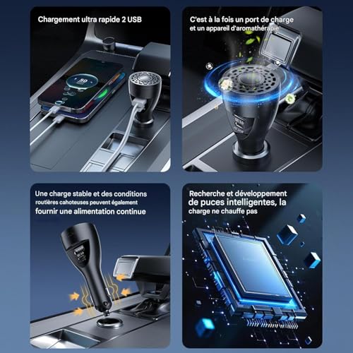 Ambientadores para vehículos y cargador USB rápido dual para coche y camión 4