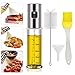 KONEE Pulverizador de Aceite, Dispensador de Aceite de Oliva, Spray Aceite Cocina - con Cepillo de Barbacoa, Cepillo de Limpieza y Embudo, para Cocinar/Ensalada/Hornear Pan/BBQ (100ML)