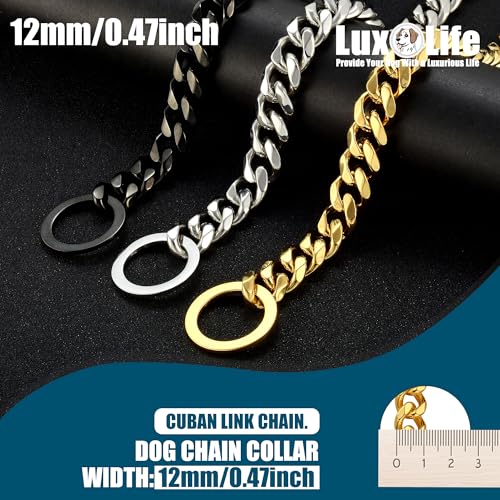 Collier pour chien résistant à l'usure chaîne dorée incassable pour la promenade - 4