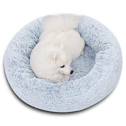 NV-Medium-Orthopedic-Donut-Dog-Bed-Orthopedic-Foam-Base-Help-Your-Pet-to-Release-Joint-and-Muscle-Pain-Washable-Faux-FurCover-Round-Medium-Blue-Grey