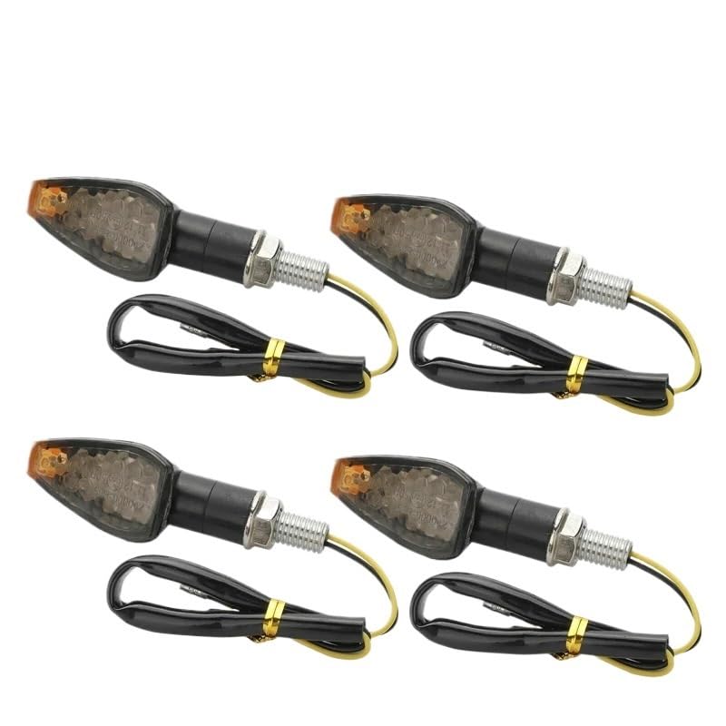 Feux stop et clignotants pour motos universels lampe super brillante ambre avant arrière 4pcs