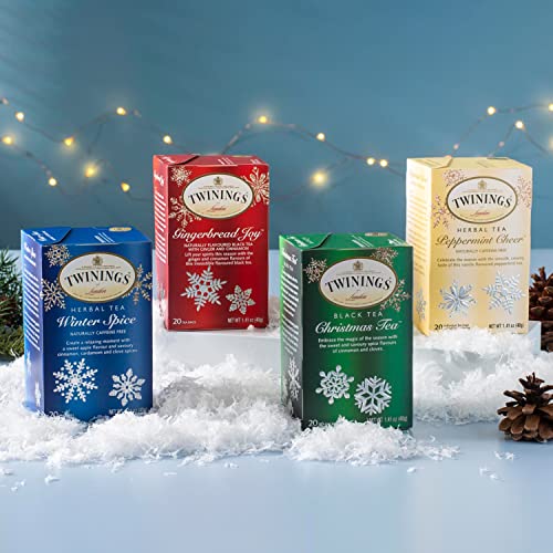 Twinings Tea Winter Spice Herbal Tea, Floral Chamomile Tea With Cinnamon Apple Spice & Sweet Cardamom, Caffeine Free, Soothing Hot Tea, Iced Tea Or Cold Brew Beverage, 2 Pack - 20 Tea Bags Per Box  #TOP3