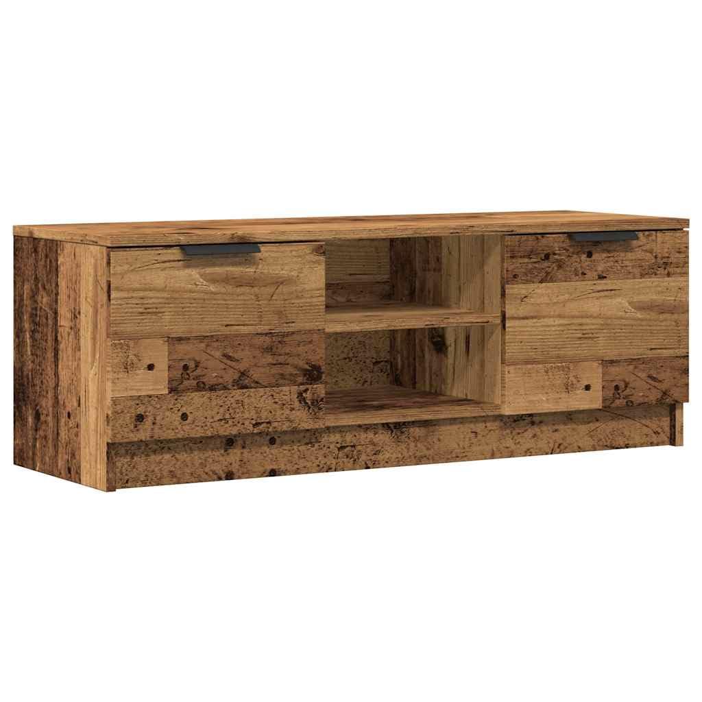 TV-Ständer für Fernseher bis zu 40 Zoll, moderner TV-Schrank, Media-Entertainment-Center mit 2 Türen & Aufbewahrungsregal, TV-Einheit Konsole für Wohnzimmer und Schlafzimmer, alter Stil