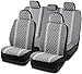Road Comforts Baja Blanket Seat Covers Gray Diamond Bucket Seat Covers Low Back Full Set - Jacquard Fabric, Airbag Compatible, Universal Fits for Most Cars, Truck, SUV, Vans