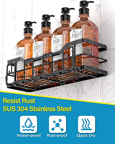 Dileasir Shower Caddy - 5-Pack Shower Shelves, Adhesive Shower Organizer Hanging No Drilling, Large Capacity Rustproof Stainless Steel Bathroom Organizer, Shower Storage For Inside Shower #TOP4
