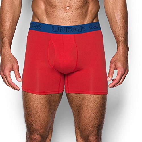 Under Armour Charged Cotton® Stretch 6" Boxerjock® - 3-Pack XXXX-Large Black, Black/ White/ Red, 4XL