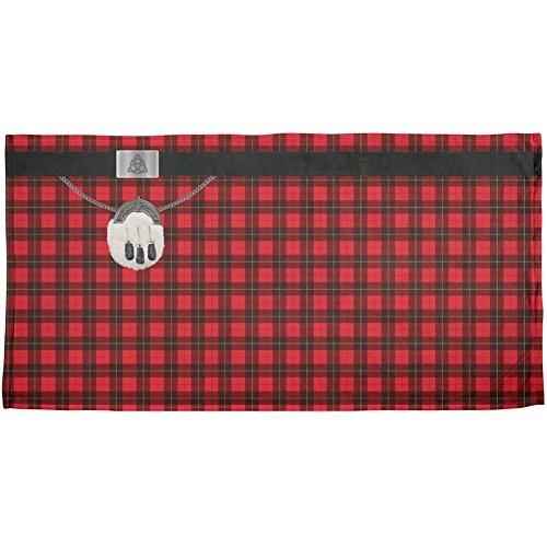 Old Glory St Patrick’s Day Irish Ireland Kilt Wallace Traditional Scottish Plaid Costume Beach Towel, Bath, Shower, Pool, Swimming, Vacation, Novelty Red 30” X 58” #TOP2