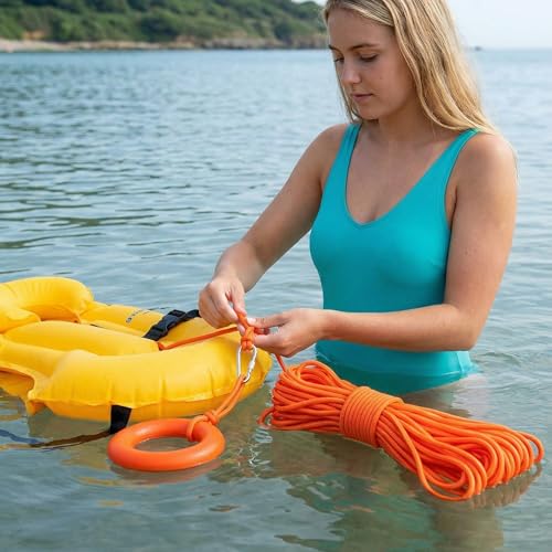 image for CtopoGo Water Floating Lifesaving Rope 98.4FT, Outdoor Professional Th