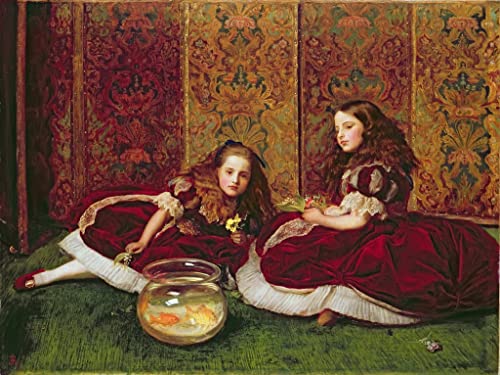 Tableau Toile Affiches d'Art John Everett Millais Heures de loisirs format portrait 60x90cm