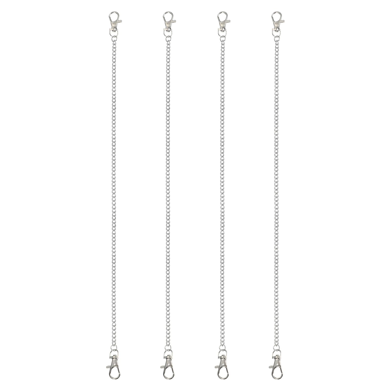 PATIKIL 4Pcs Hanging Chains with Clasp, 50cm Plant Hangers for Bird Feeders Planters Lanterns Wind Chimes Chalkboards and Ornaments, Silver