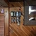Wall Mounted Liquor Dispenser, 4-Bottle Wine Dispenser Beverage Wine Racks Cocktail Dispenser Wine Holder Wall Bracket Bar Butler Wine Dispenser Drink-Ware Set for Home Bar Cafe