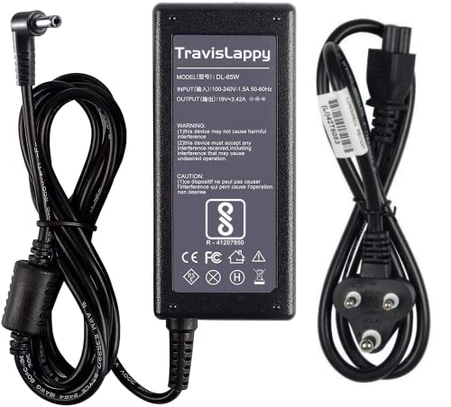 19V 3.42A 65W Laptop Adapter Charger for Asus A555 Pin Size – 5.5...
