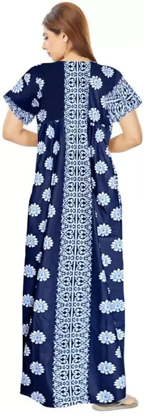 Image of WiWi Women's Cotton Maxi Nighty Gown (Pack of 2)