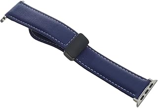 سوار ساعة بديل من الجلد بتصميم كلاسيكي وسهل التركيب للساعة مقاس 38 ملم جي باور - كحلي للبالغين الجنسين