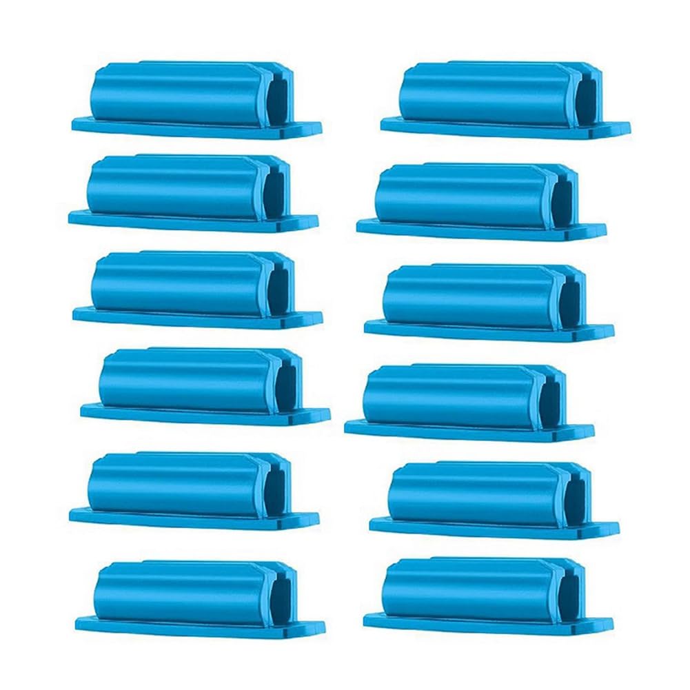 Osmond 12PCS Blue Silicone Pen Holder is Suitable for Marker Pens, Pencils Sticky Silicone Pen Holder on the Desktop.