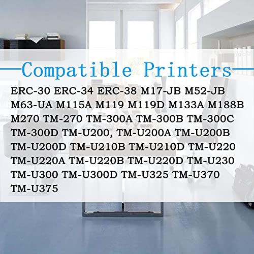 18 piezas de cinta compatible POS ERC30 ERC34 ERC38 color púrpura miniatura 3