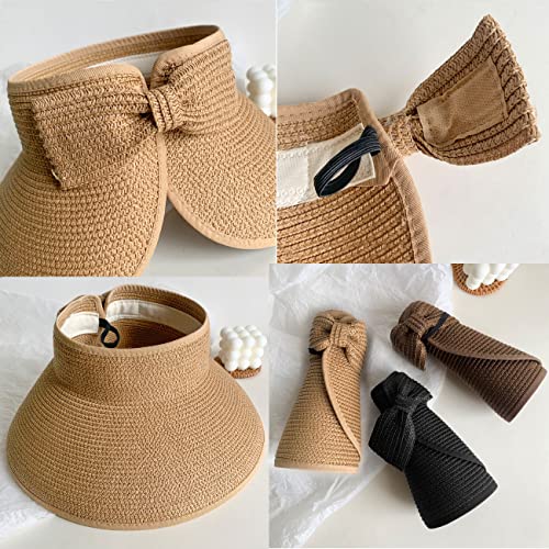 Gorra visera de paja para mujer miniatura 5