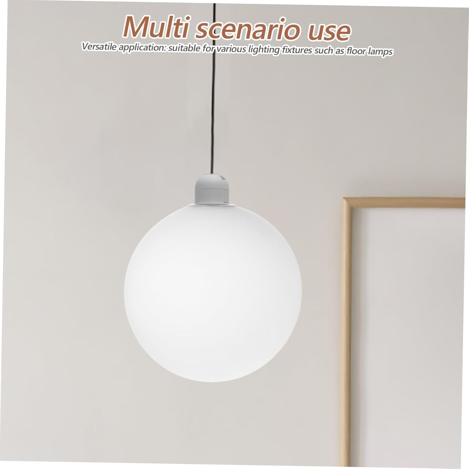 Ciieeo Round Glass Globe Light Cover Base Replacement Shade for Pendant Lights Outdoor Indoor Use