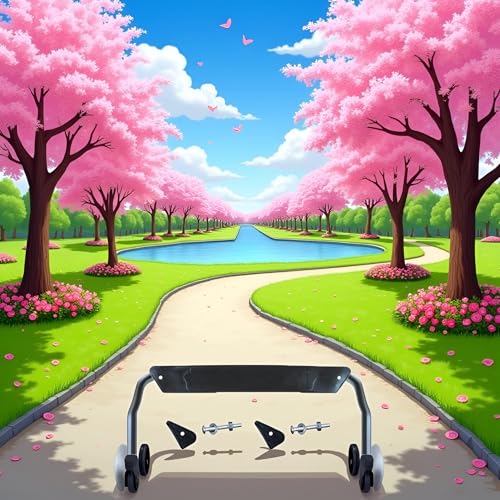Image of 1Set Black Stroller Footrest Replacement Adjustable Extension Footboard Strollers and Accessories for Babies Pushchair Seat Liners, Baby Stroller Connectors Accessories (37cm)