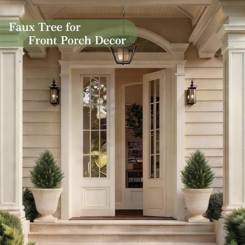 Image of Vitalismo 2FT Artificial Cedar Trees Set of 2 for Outdoor Front Porch