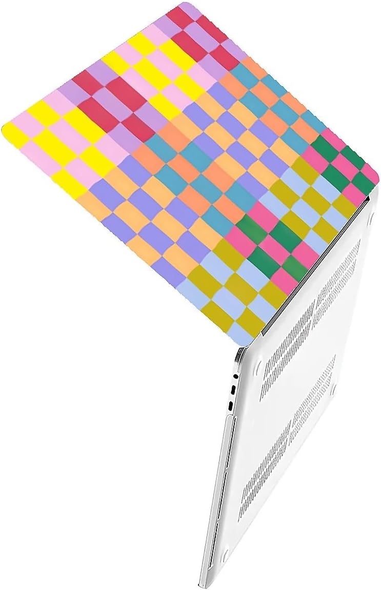 SEized Compatible with MacBook Air 15.3 inch Case 2023 Release M2 A2941,Happy Colorful Checkerboard Hard Plastic Shell Cover Case