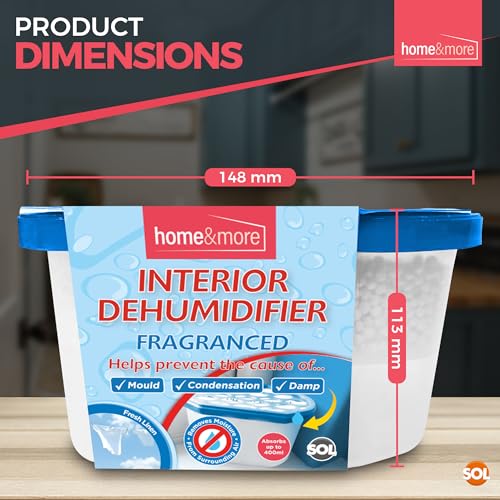 SOL 6pk Interior Dehumidifier Fragranced, 400ml Damp Traps Moisture Absorbers Multipack for Wardrobe in Lavender, Citrus, or Fresh Linen Scents, Prevents & Condensation, Ideal for Home & Small Spaces