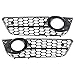 Honeycomb Sport Mesh Rs5 Style Hex Grille Grill Black w/Fog Light Cover Fit for Audi A5/S5 B8 8T 2008-2012 Standard Bumper