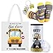 Sieral 4 Pcs School Bus Driver Appreciation Gifts for Women Men 12 oz Stainless Steel 4 in 1 Design Bus Driver Tumbler Cup and Lids Funny Bus Driver Canvas Bag Bus Driver Keychain Bus Driver Socks