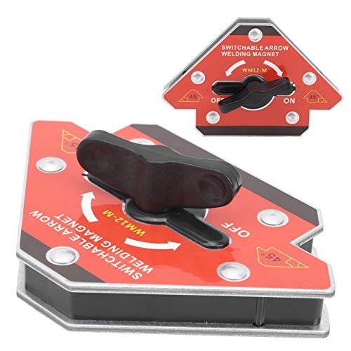 TOPINCN Magnetic Welding Locator, Switchable Welding Magnet Ndfeb + Ferrite WM12-M for Box Welding for Pipeline Installation