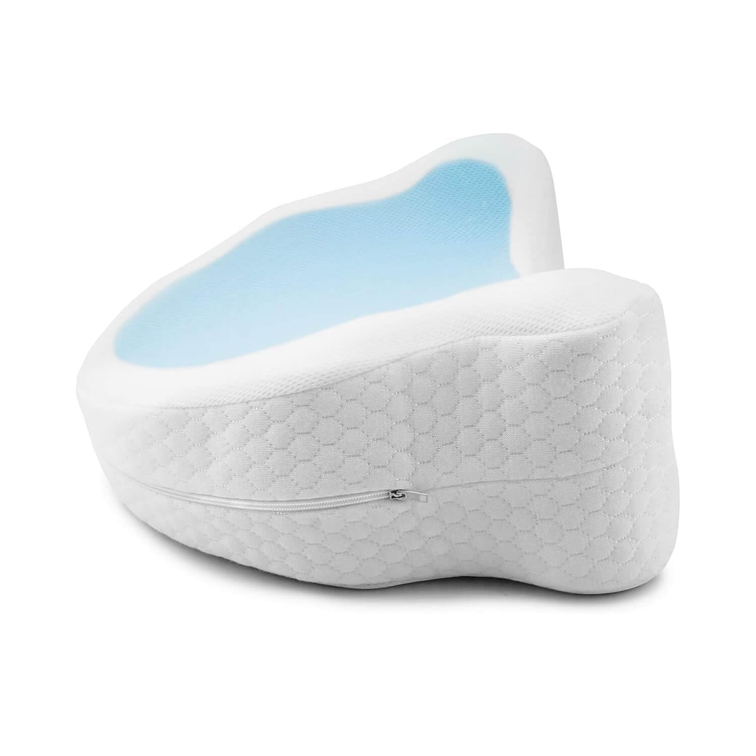 Coopers of Stortford - Cooling Gel Knee Pillow with Memory Foam - Ergonomic Leg Support Cushion for Spine Alignment and Sleep Comfort