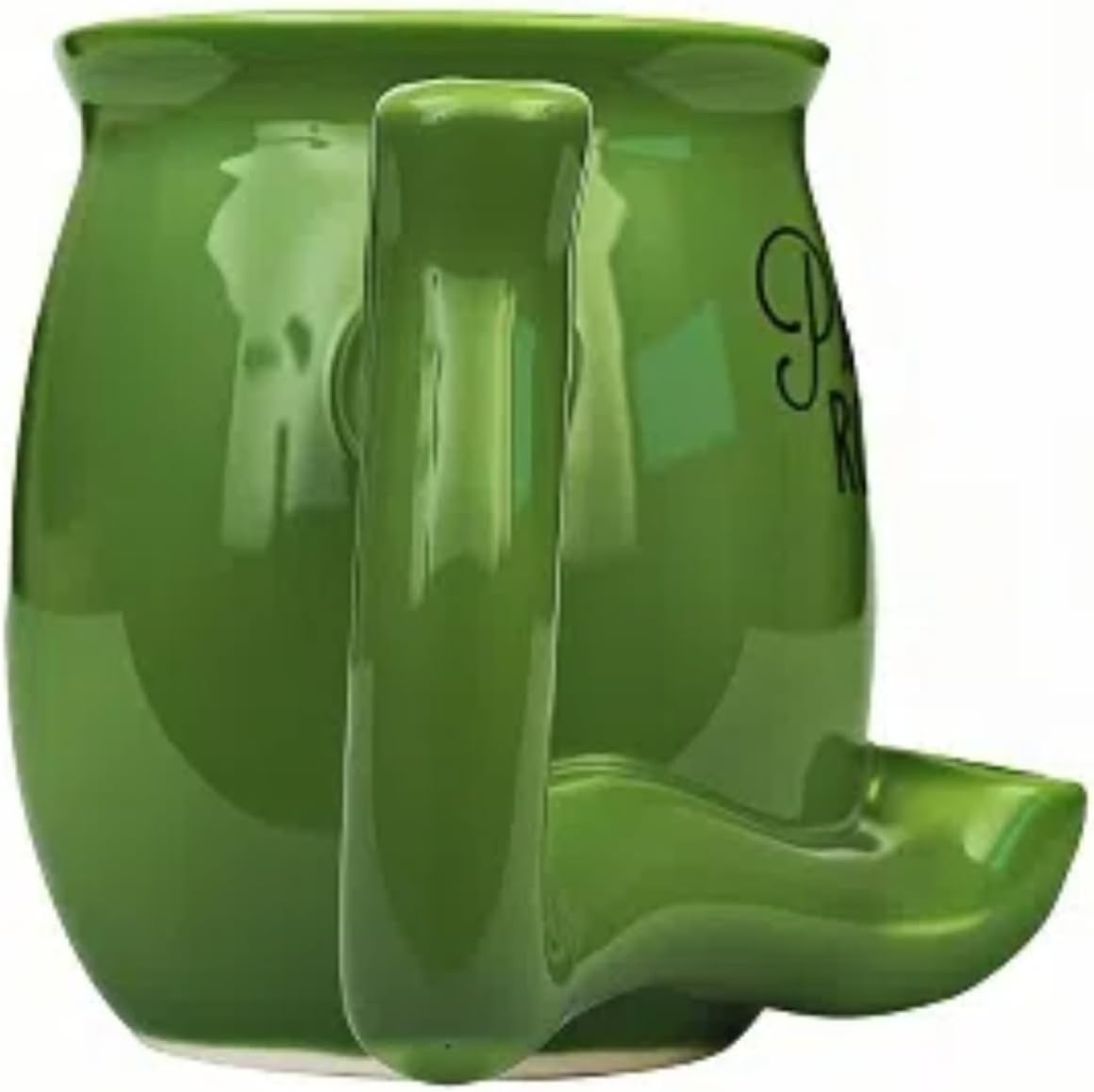 Coffee Mug, Novelty Glazed Ceramic Coffee Pot Shaped Cup with Ergonomic Handle Dishwasher Microwave Safe Valentine's Day Fathers Day Halloween Gifts for Coffee Lovers(with Filters) (Green-1)