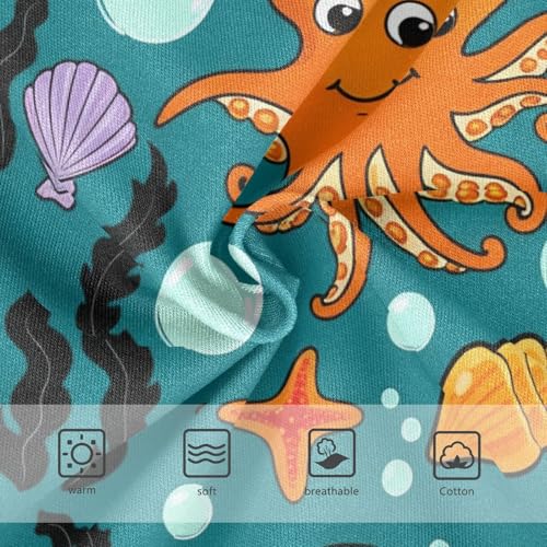 Cotton Girls Underwear Toddlers Octopuses Playful Sea Animal Panties Little Girl Animal Briefs Kids Undies 2t3