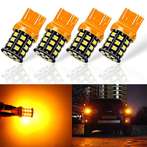 Antline 7443 7440 T20 992 7441 7444 W21W Led Bulbs Amber Yellow, 12-24V Super Bright 1000 Lumens Replacement For Turn Signal Blinker Lights, Side Marker Lights (Pack Of 4) #TOP1