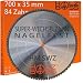 Produktbild Holzboss ® HM-Sägeblatt 84x Zahn nagelfest SWZ 700 x 35 mmØ Super-Wechselzahn HW Kreissägeblatt für 700x35 mm Wippsäge Tischkreissäge Brennholz mit Betonbeschlag Feinschnitt Holz Acrylglas4