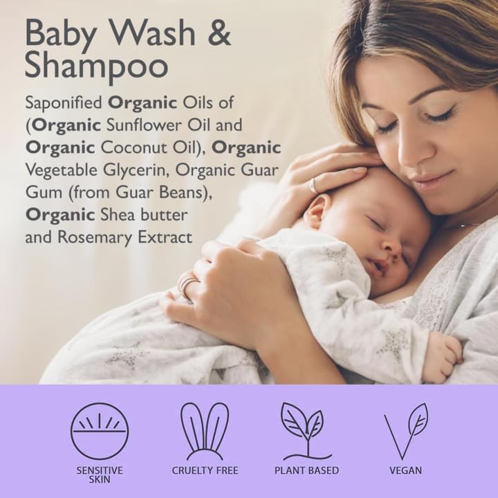 SoCal Suds & Company 2oz Shea Organic Baby Wash & Shampoo- Lavender- 2 Pack