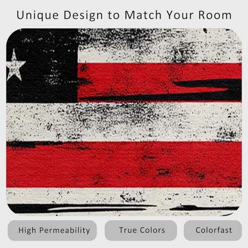 Tapete bandera americana 60x90 cm antideslizante y lavable miniatura 7
