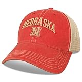 Legacy NCAA Officially Licensed Baseball Hat, Nebraska Cornhuskers, Lightweight Cap for Men & Women, Old Favorite Trucker Adjustable (OFA), Scarlet Trucker, One Size Fits Most, Snapback Closure
