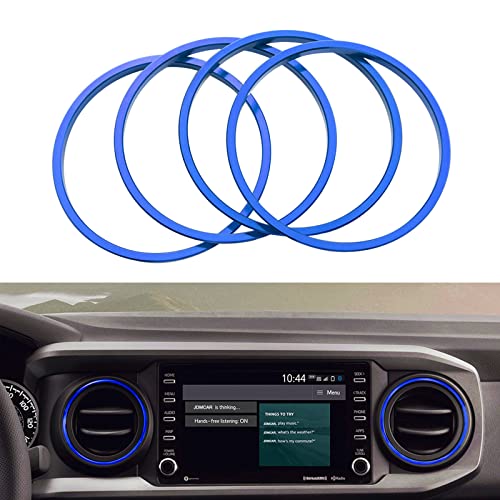 Image of JDMCAR AC Vent Trim Aluminum Alloy Ring 4PCS for 2016-2022 Toyota Tacoma