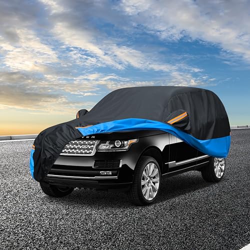 Image of Car Cover Waterproof All Weather Outdoor Fit SUV Length 181-190 inch | UV protection Fit Ford Edge /Bronco, Chevrolet Equinox, Mazda CX-5, Hyundai Tucson, Volkswagen Tiguan, Volvo XC60 etc.