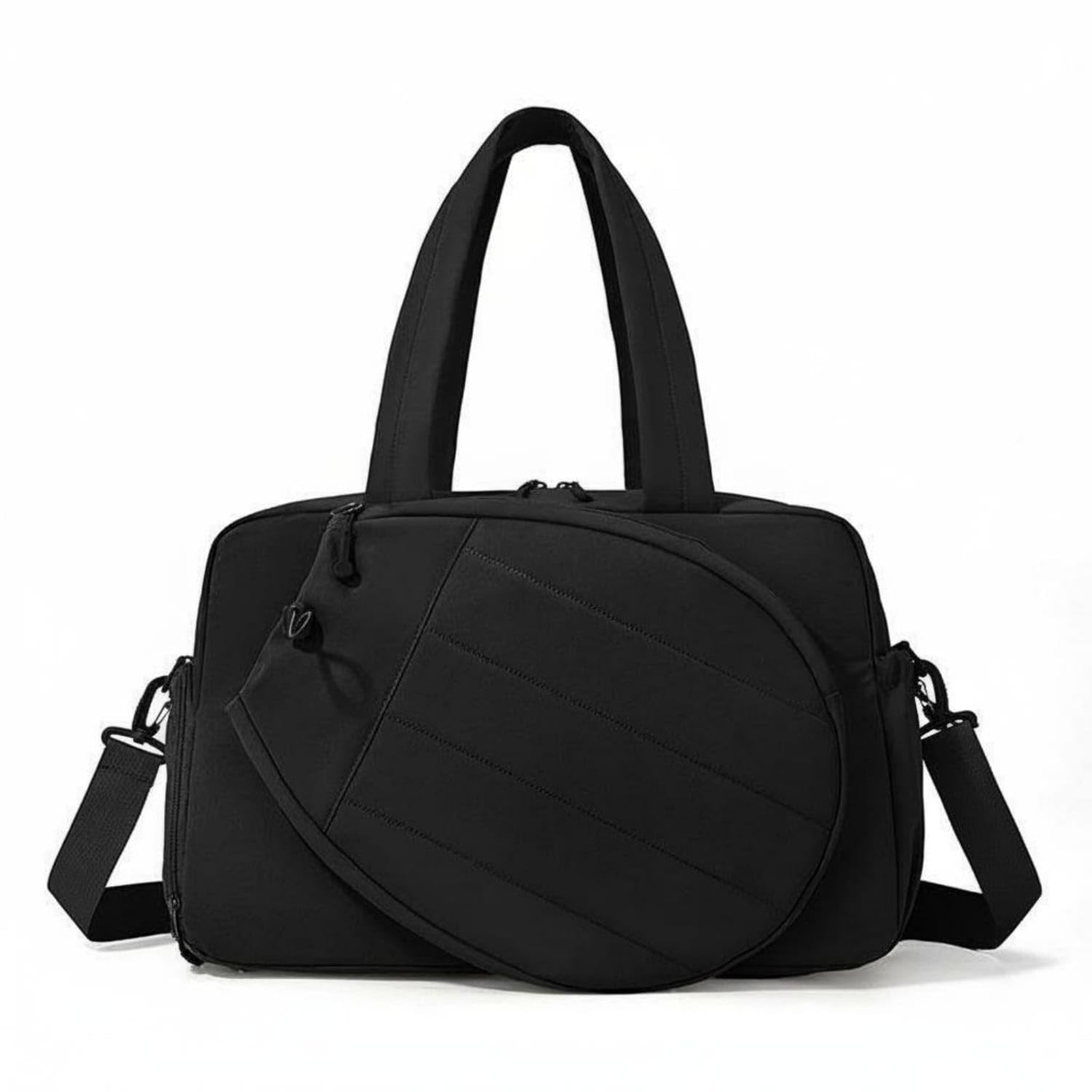 Multi-Use Badminton Duffel Bag Lightweight Black Nylon | Versatile Spacious Organized Dedicated Racket Compartment Long-Lasting Lightweight Comfortable Carry Nylon Black-image-22