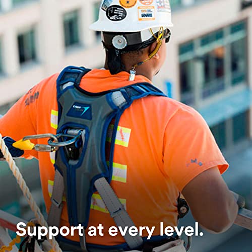 Image of 3M DBI-SALA ExoFit X300 Comfort Construction Positioning Safety Harness, Construction Fall Protection, Aluminum Back and Hip D-Rings, Auto-Locking Quick Connect Leg and Chest Buckles, 1113120, X-Small