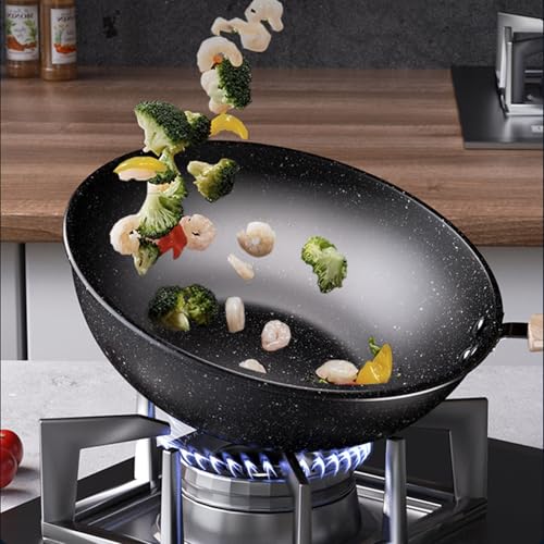 Wok de piedra médica negro 30 cm sin tapa miniatura 5