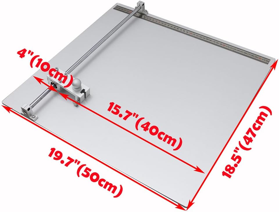 EQCOTWEA Conductive Glass Cutter,19.7"×18.5" ITO/FTO/AZO Quartz Silicon Wafer Cutting Table with Dual Heads,0.02" Accuracy